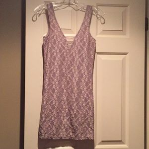 Free People Lacy Tank Dress in a Mauve Color.-S